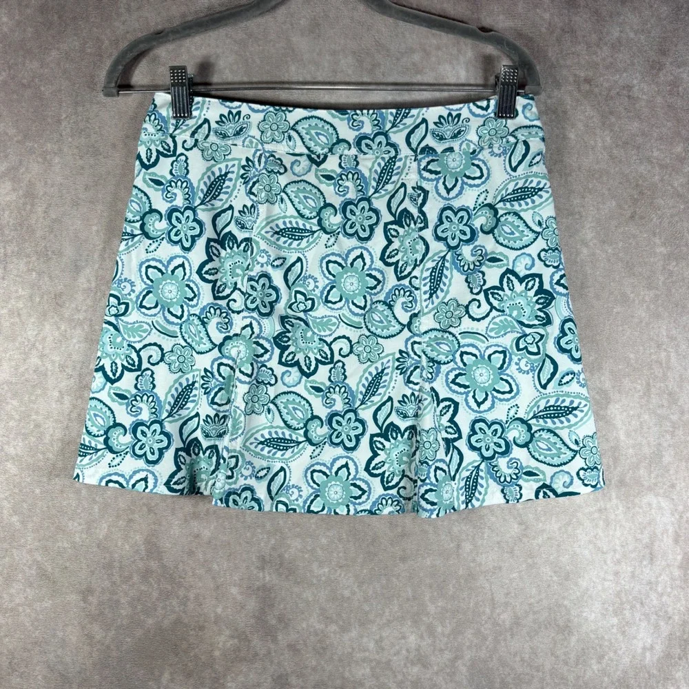 RipSkirt Hawaii Skirt Women Small White Blue Paisley Floral Wrap Quick Dry Beach